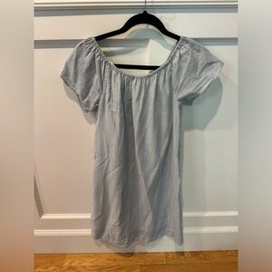 Soft Joie Dress in light blue pinstripe